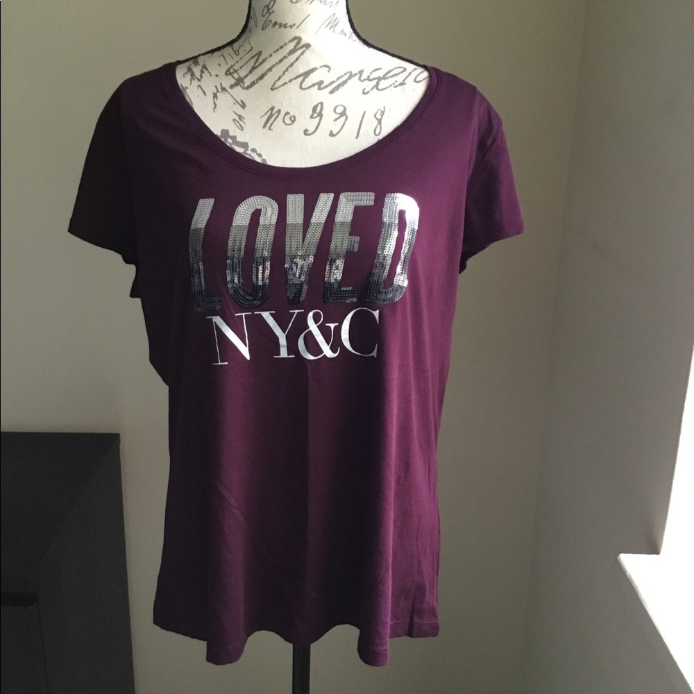 New York & Co sequin T-shirt